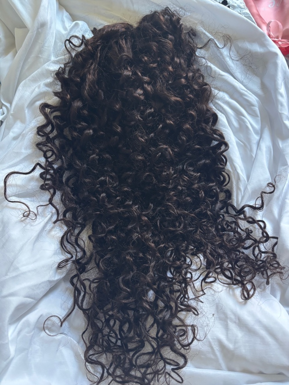 Voluminous Curly Wig for Women - Dark Brown - Picture 4 of 5